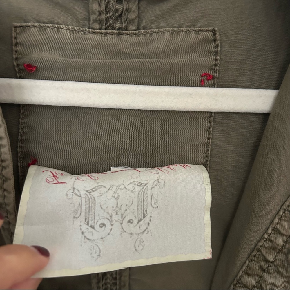 Johnny Was Longline Patchwork Green Utility Jacke… - image 3